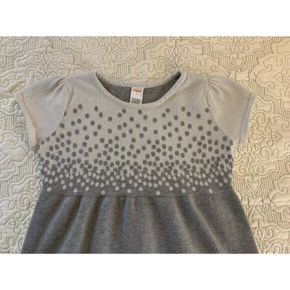 Gray Polka Dot Kids Dress - Picture 7 of 15